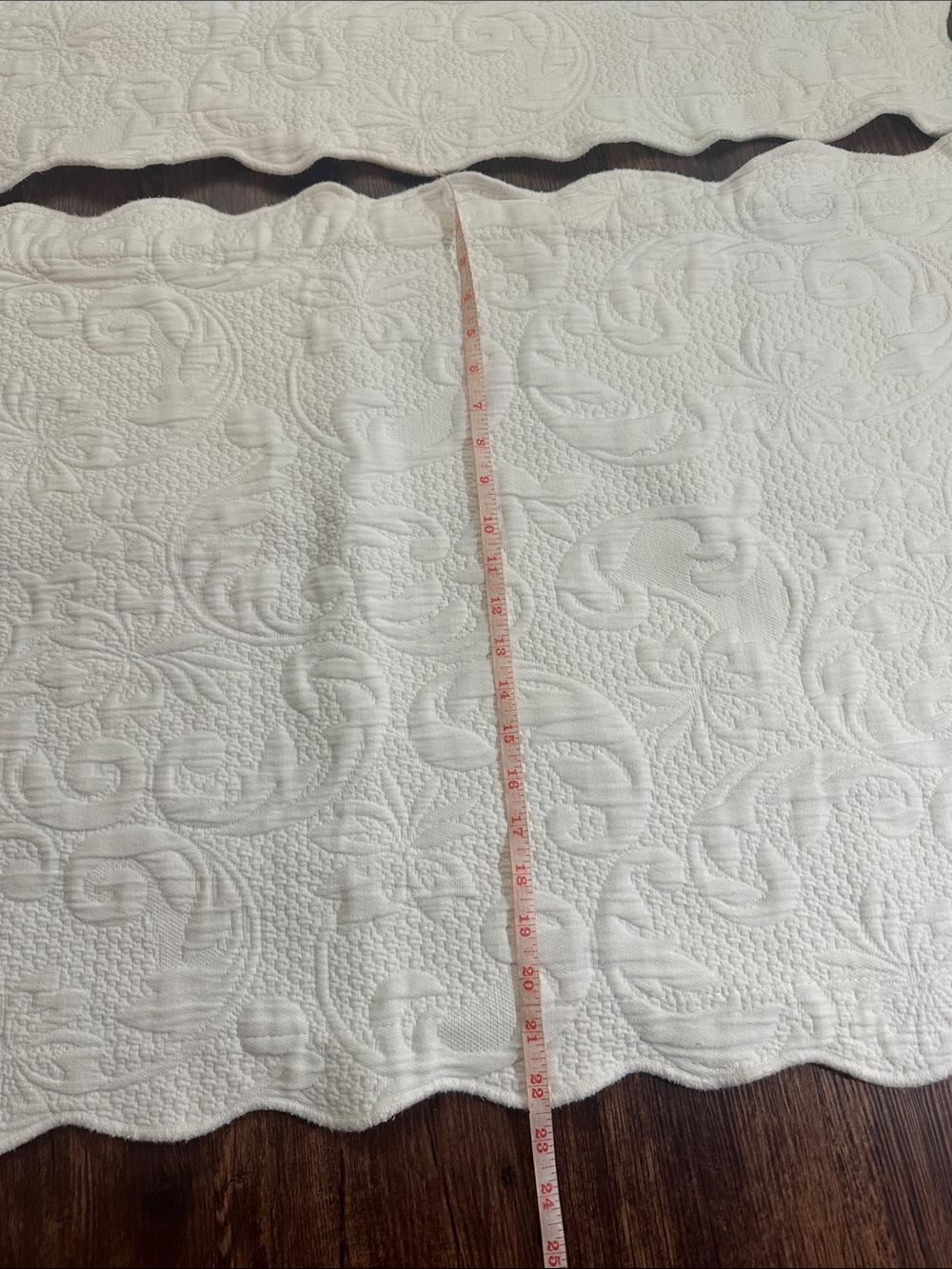 Vintage Matelassé King Pillow Shams Ivory set of 2 COLCHAS S DOMINGOS - Picture 5 of 8